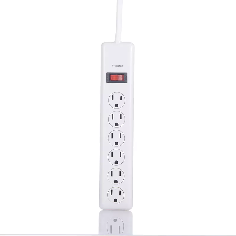 Surge Protector နှင့် Overload Protection ပါရှိသော 10FT US Power Strip